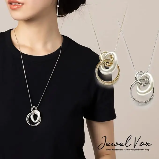 JewelVOX Long Pearl Necklace for Women
