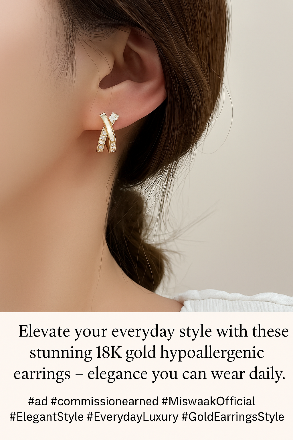 Hypoallergenic Metal Earrings Gold